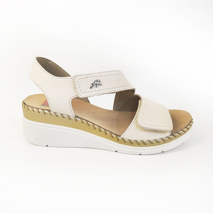 Sandalia piel con velcro