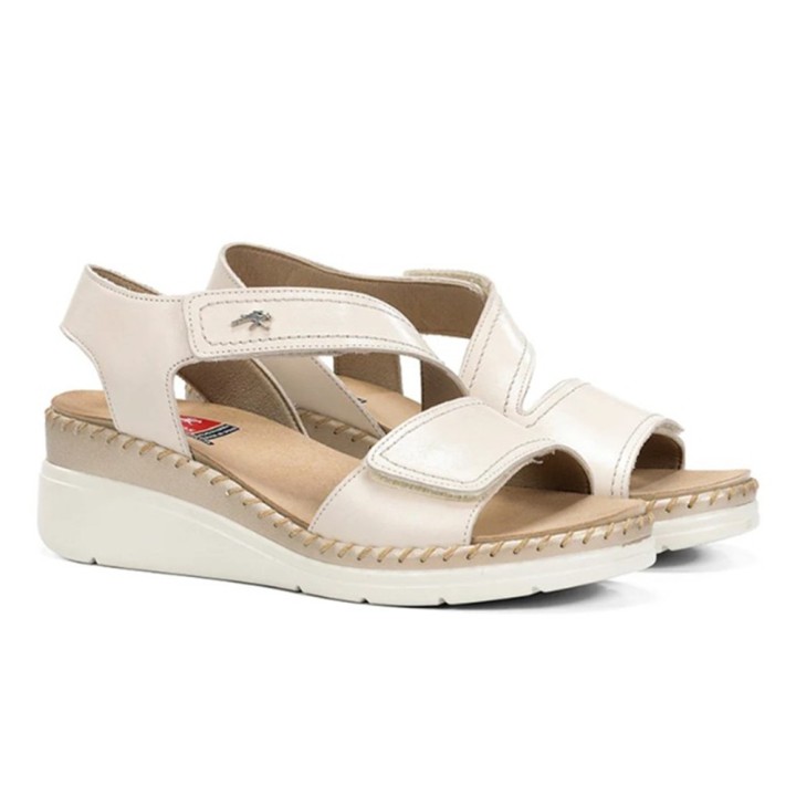 Sandalia piel con velcro