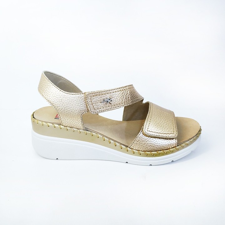 Sandalia piel con velcro