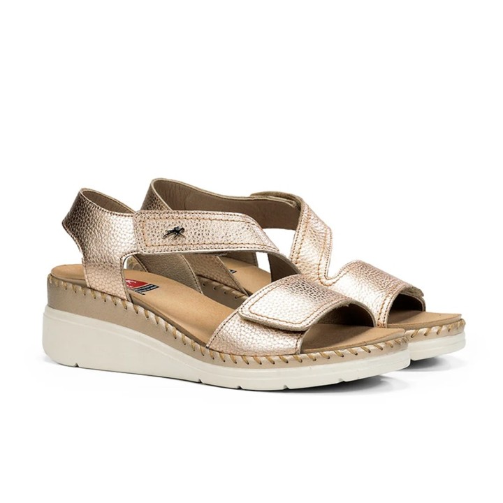 Sandalia piel con velcro