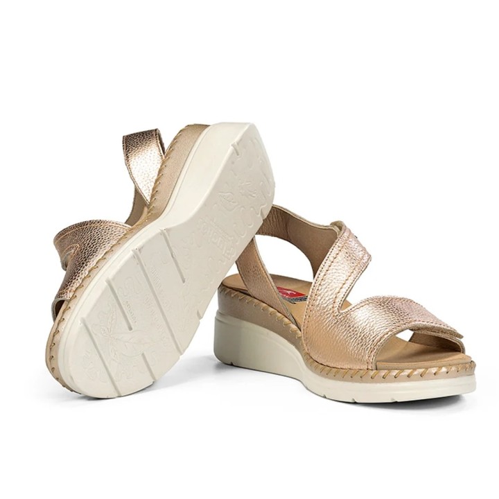 Sandalia piel con velcro