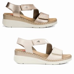 Sandalia piel con velcro