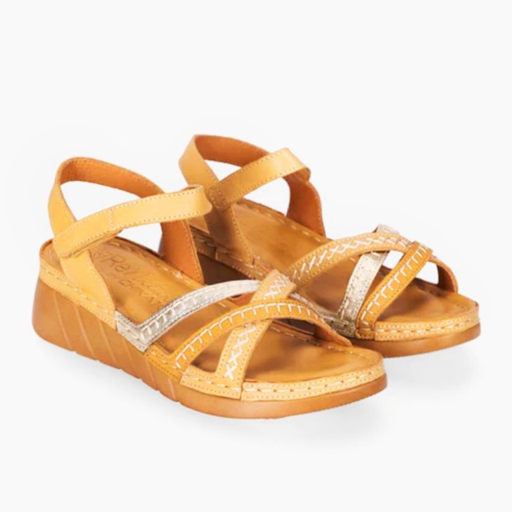 Sandalia piel tiras finas