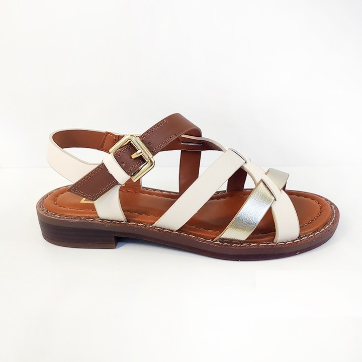 Sandalia tiras combinadas