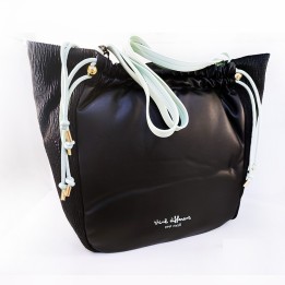 BOLSO SHOPING NEGRO COMBI